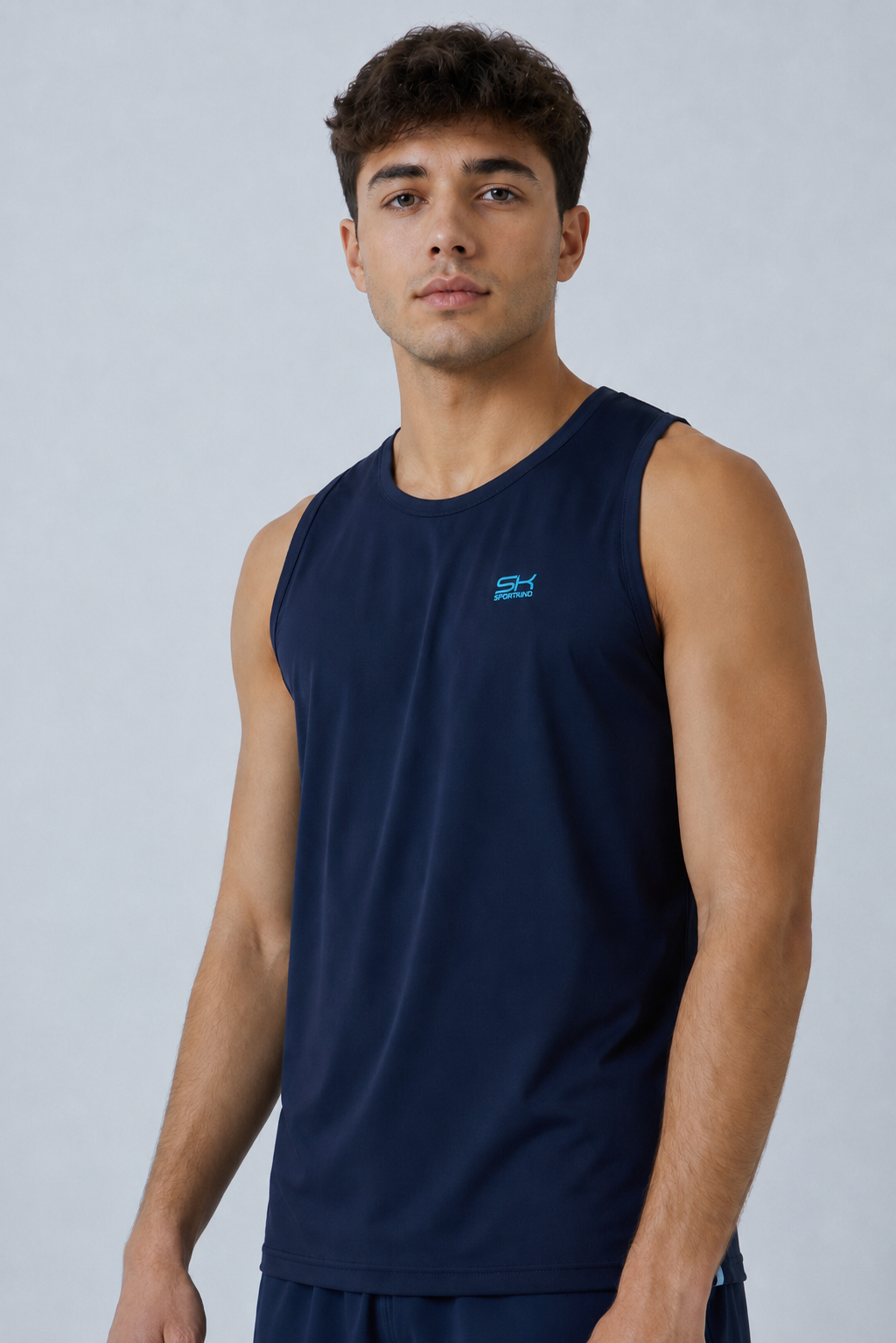 Jungen & Herren Tennis Tank Top fuer Herren & Jungen, navy blau von SPORTKIND