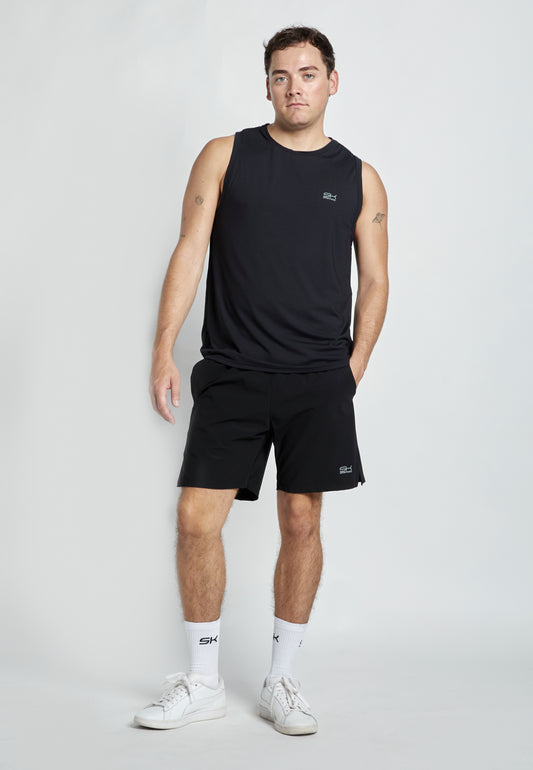 Jungen & Herren Tennis Tank Top für Herren & Jungen, schwarz von SPORTKIND