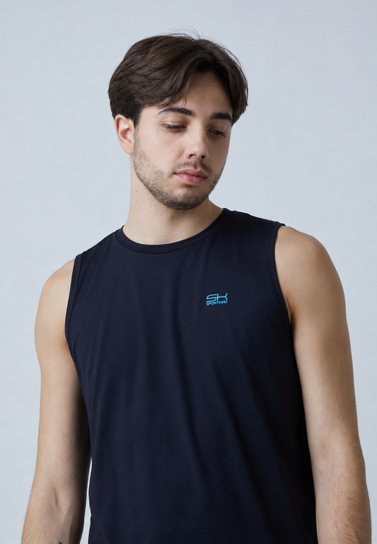 Jungen & Herren Tennis Tank Top fuer Herren & Jungen, schwarz von SPORTKIND
