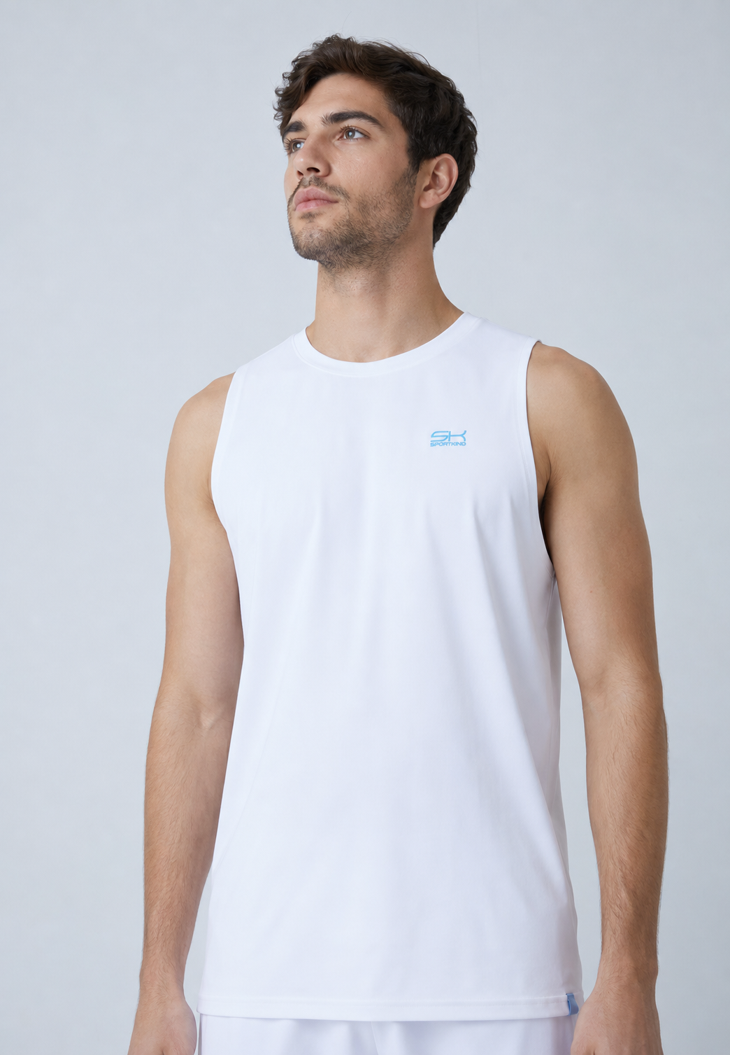 Jungen & Herren Tennis Tank Top fuer Herren & Jungen, weiss von SPORTKIND