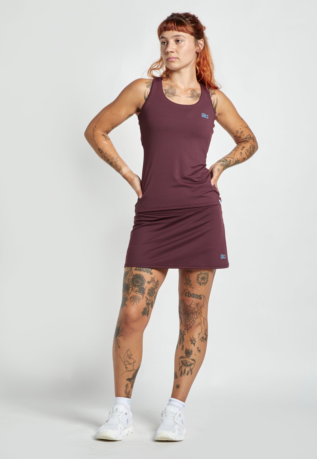 Mädchen & Damen Tennis Tanktop, burgunder rot von SPORTKIND