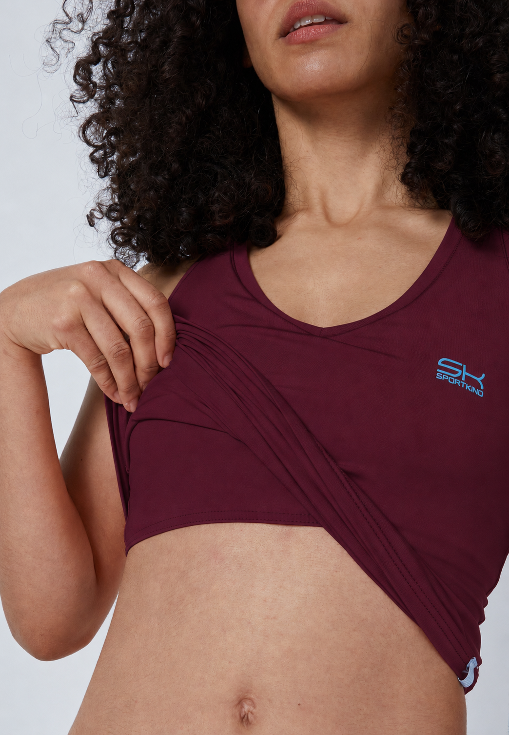 Mädchen & Damen Tennis Tanktop V-Neck, burgunder rot von SPORTKIND