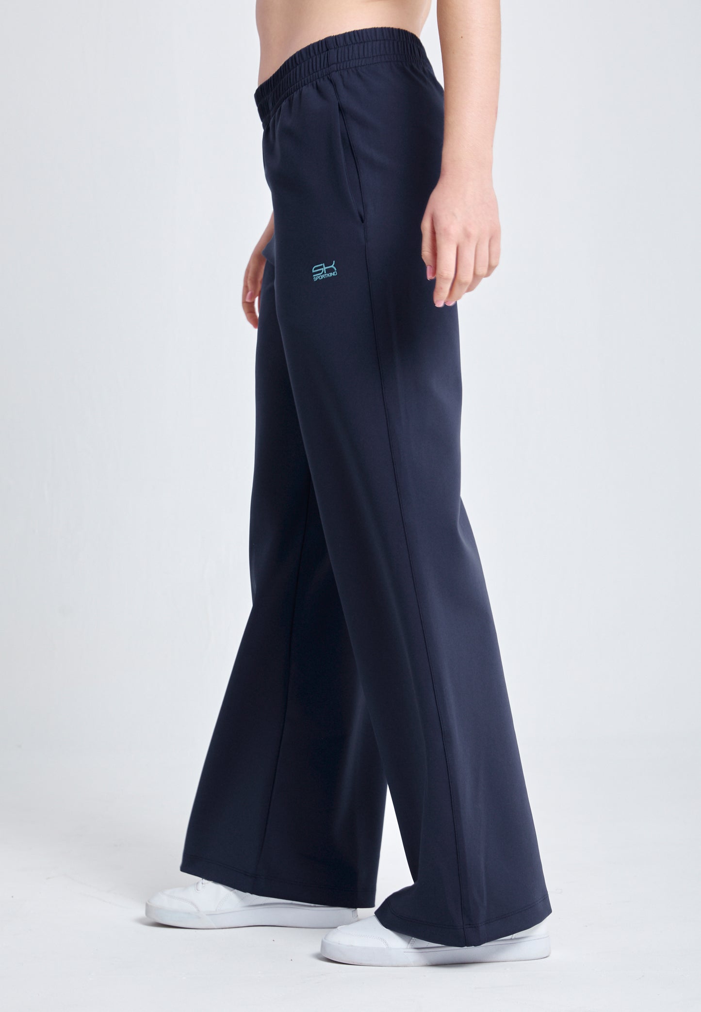 Mädchen & Damen Tennis Trainingshose weit, navy blau von SPORTKIND