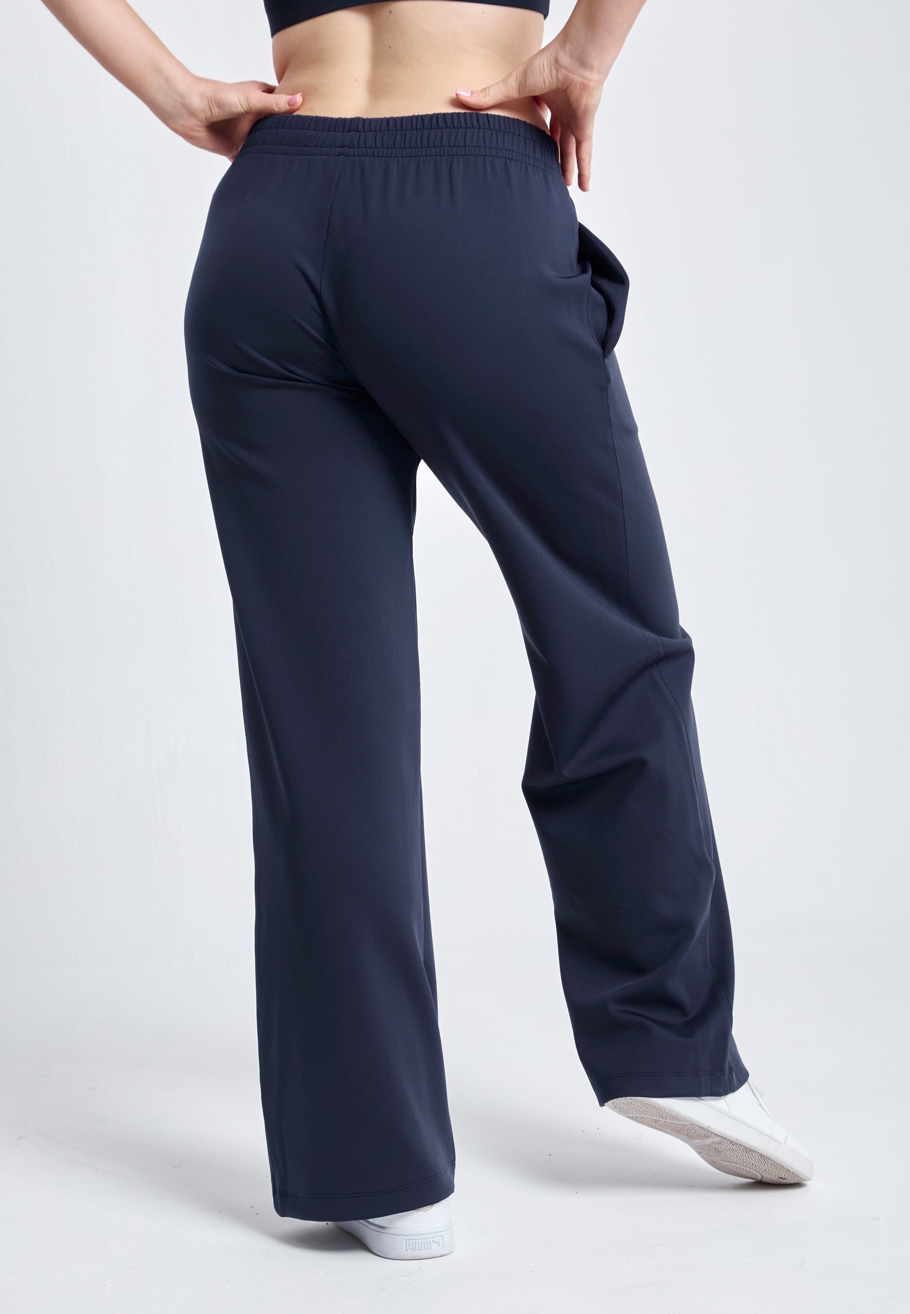 Mädchen & Damen Tennis Trainingshose weit, navy blau von SPORTKIND