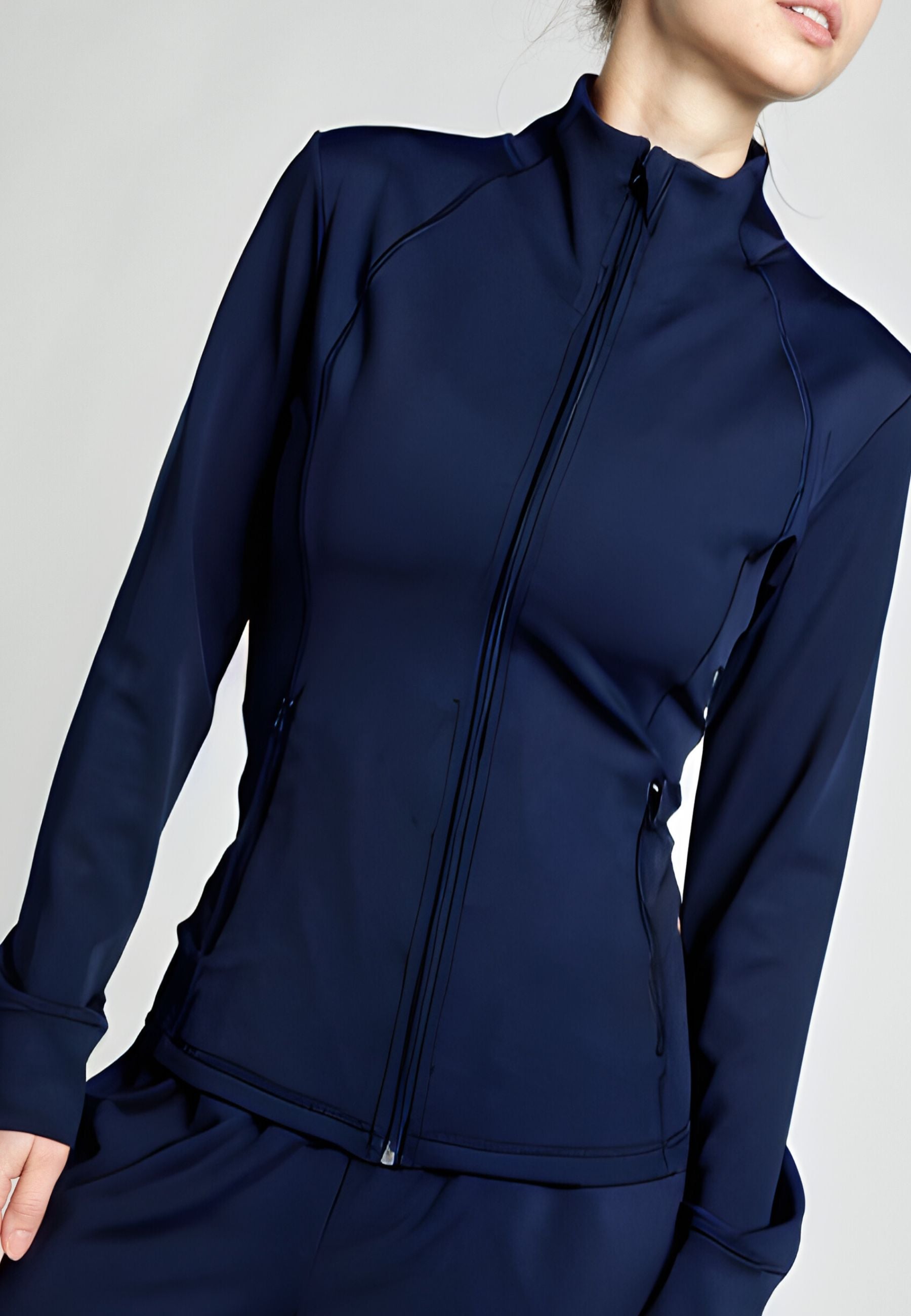 Mädchen & Damen Tennis Trainingsjacke, navy blau von SPORTKIND
