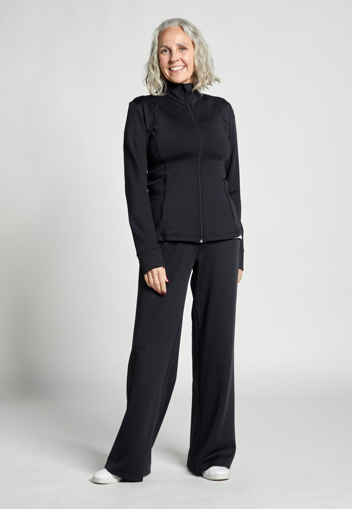 Mädchen & Damen Tennis Trainingsjacke, schwarz von SPORTKIND