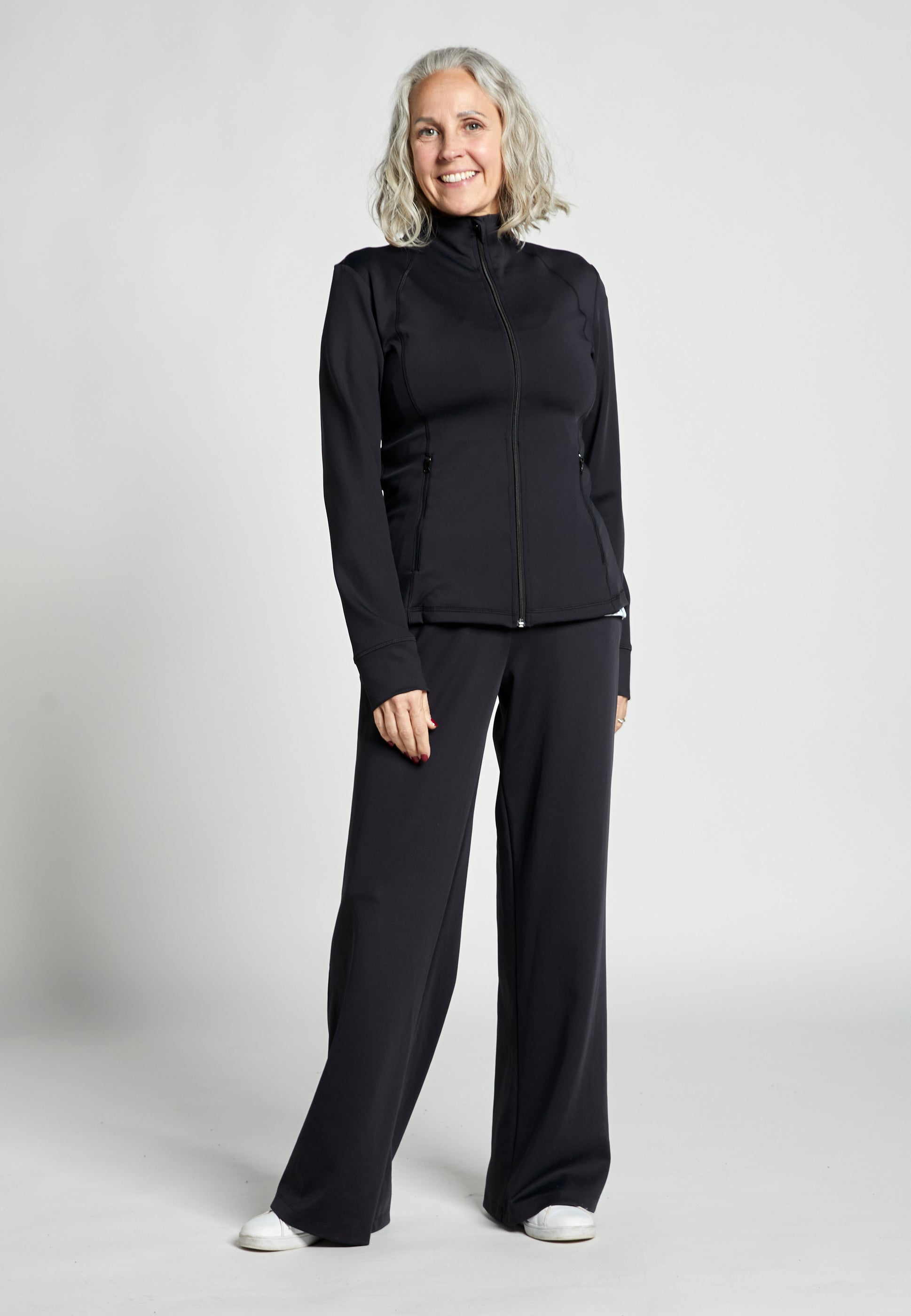 Mädchen & Damen Tennis Trainingsjacke, schwarz von SPORTKIND