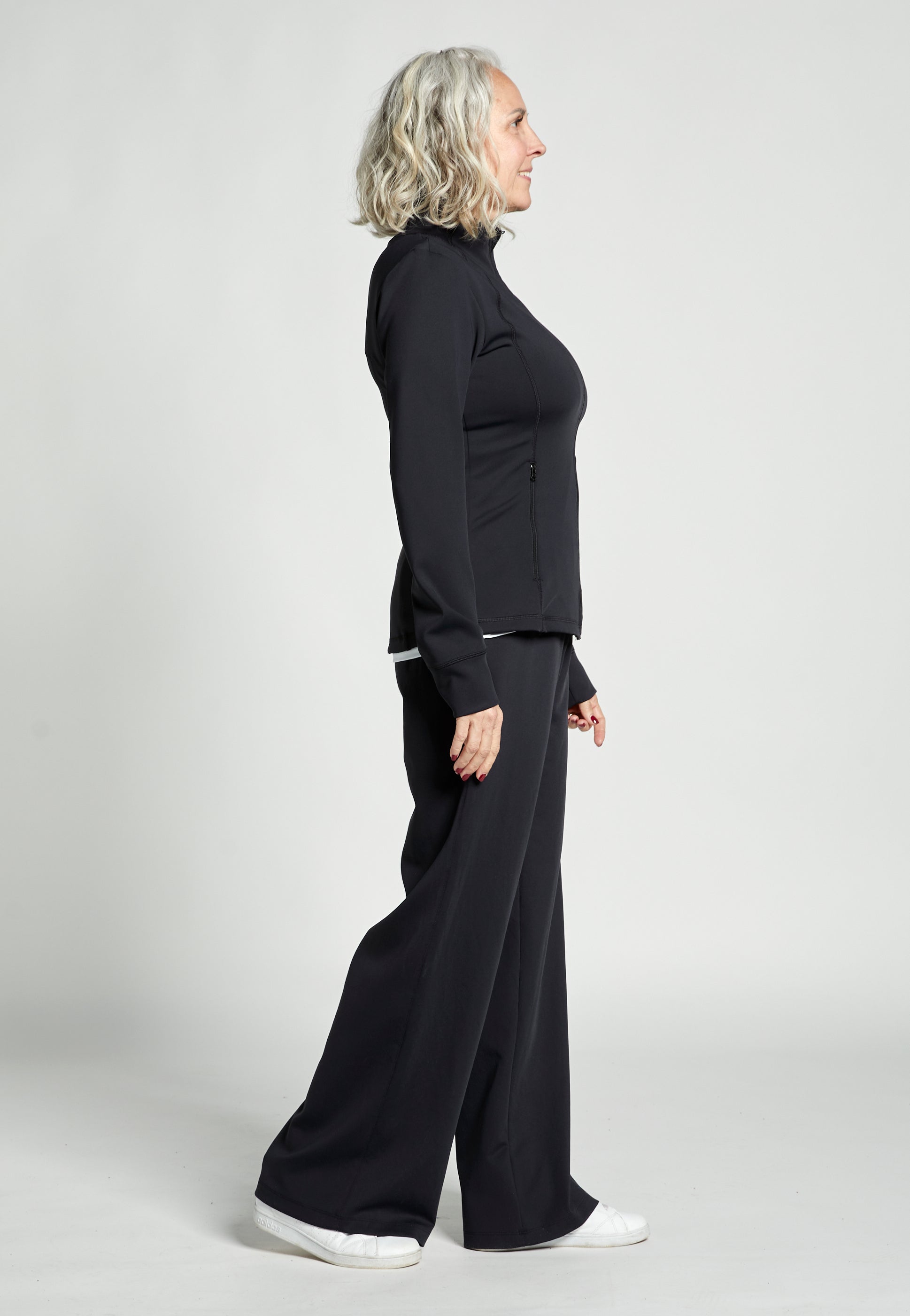 Mädchen & Damen Tennis Trainingsjacke, schwarz von SPORTKIND