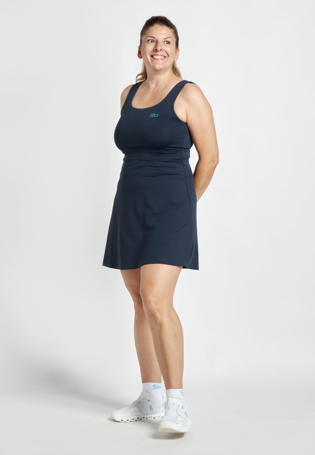 Mädchen & Damen Tenniskleid Advantage, navy blau von SPORTKIND